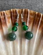 Uitverkoop! Oorbellen met jade en malachiet., Overige materialen, Verzenden, Nieuw, X