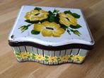 Mooi vintage Container Made in Gr. Britain blik - gele rozen, Verzamelen, Blikken, Ophalen of Verzenden, Gebruikt, Overige, Overige merken