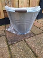 Nieuwe zinken emmer, Tuin en Terras, Bloempotten, Rond, Nieuw, Minder dan 40 cm, Metaal