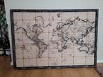 Wereldkaart schilderij decoratie, Ophalen, 50 tot 75 cm, Nieuw, Schilderij