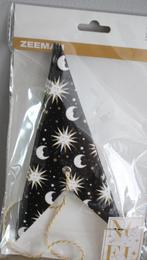 Nieuw in verpakking zwarte papieren kerstster met maanprint, Diversen, Kerst, Ophalen of Verzenden, Nieuw