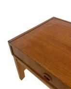 Vintage Deens Kastje laag model Jaren 60 Teak Fineer, 25 tot 50 cm, Gebruikt, Vintage, Met lade(s)