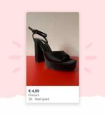 Primark plateau (2,5cm) blokhak (12cm) pumps zwart maat 39, Ophalen of Verzenden, Zo goed als nieuw, Zwart