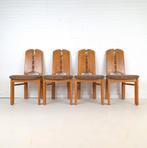 4x vintage Lübke stoelen, Ophalen, Hout, Gebruikt, Bruin