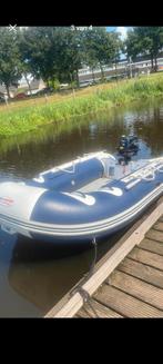 Te koop gebruikte rubberboot met zgn 4 pk motor., Watersport en Boten, Rubberboten, Zo goed als nieuw, Benzine, Minder dan 70 pk
