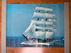 Poster tallship Dar Pomorza, Ophalen, Gebruikt, Zeilboot, Kaart, Foto of Prent