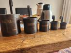 Antieke Metalen Maatbekers - Set van 5, Ophalen of Verzenden
