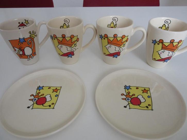 D.E. Douwe Egberts Judith Rigter kinderbeker bord beker kop, Huis en Inrichting, Keuken | Servies, Zo goed als nieuw, Bord(en)