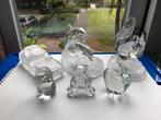 Set van 6 glazen beeldjes, kristal glas decoratie, Ophalen of Verzenden