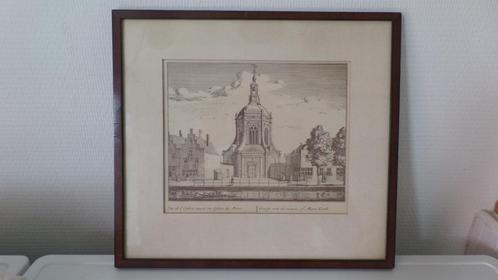Gravure, MARE KERK-Leiden, 1762-(#8415)., Antiek en Kunst, Kunst | Etsen en Gravures, Ophalen
