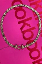 gouden ketting choker collier hart hartjes 14 karaat 585, Ophalen of Verzenden, Goud