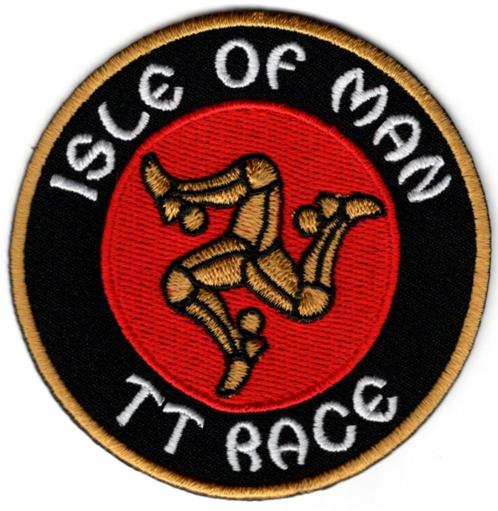 Isle of Man TT Race stoffen opstrijk patch embleem #3, Verzamelen, Automerken, Motoren en Formule 1, Nieuw, Auto's, Verzenden