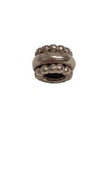(809) Pandora bedel ribbel en glad randje zilver, Pandora, Ophalen of Verzenden, Zo goed als nieuw, 1 bedel