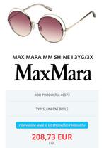 Max Mara prachtige zonnebril in nieuwstaat. De bril kost 208, Ophalen of Verzenden, Zo goed als nieuw, Zonnebril