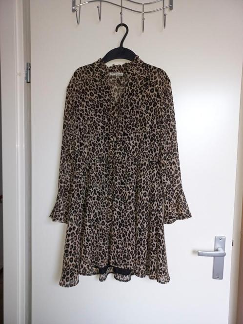 Panterprint jurk Typical Jill - maat S, Kleding | Dames, Jurken, Zo goed als nieuw, Maat 36 (S), Bruin, Knielengte, Ophalen of Verzenden