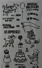 Clearstamps E  feest, Verzenden, Zo goed als nieuw, Clearstamp