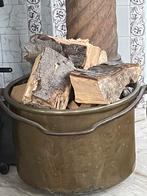 Antieke Koperen Bak met Hengsel - Houtopslag Open Haard, Antiek en Kunst, Antiek | Koper en Brons, Ophalen, Koper