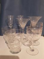Oude glazen, oude geslepen glaasjes, diverse oude glazen, Antiek en Kunst, Antiek | Glas en Kristal, Ophalen