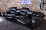bioscoopbank zwart 3-zits 295 cm VOORRAAD, Huis en Inrichting, Banken | Bankstellen, 250 tot 300 cm, 75 tot 100 cm, Ophalen of Verzenden