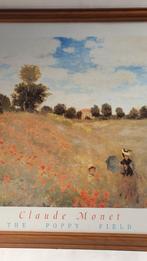 Claude Monet - Poppy Field, grote ingelijste poster. S41, Tweedehands verkoop, Tweedehands verkoop, Gebruikt, Ophalen of Verzenden