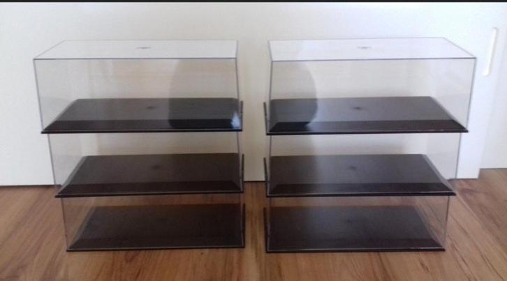 6x vitrine boxen - display boxen voor 1:18 modelauto's, Hobby en Vrije tijd, Modelauto's | 1:18, Nieuw, Auto, Overige merken, Ophalen of Verzenden
