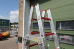 Dubbele Ladder schuifladder aluminium trap trappen, Ladder, Gebruikt, Ophalen of Verzenden, Minder dan 2 meter