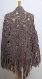 Mooie bruin gehaakte stola/sjaal, Verzenden, Zo goed als nieuw, Maat 42/44 (L), Bruin