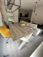 Eettafel met kruispoot - Zo goed als nieuw, Huis en Inrichting, Tafels | Eettafels, 100 tot 150 cm, Ophalen of Verzenden, Zo goed als nieuw