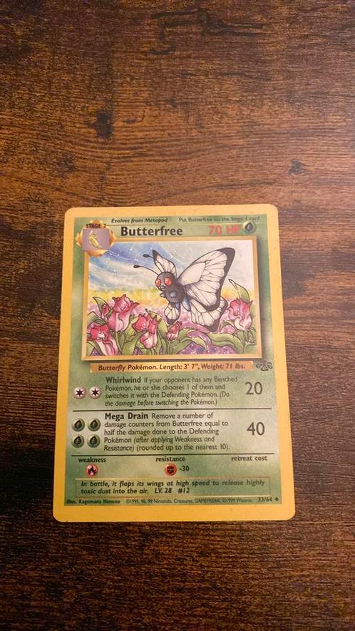 Butterfree stage 2 dure en biezondere kaart, Hobby en Vrije tijd, Verzamelkaartspellen | Pokémon, Zo goed als nieuw, Losse kaart