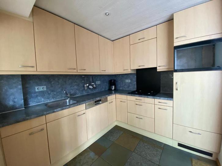 Gebruikte keuken te koop, Huis en Inrichting, Keuken | Complete keukens, Gebruikt, Hoekkeuken, Crème, Hout, Hoogglans of Gelakt