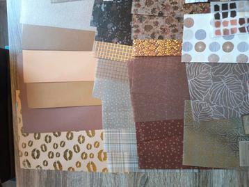 Pakket voor scrapbooking of junk journal bruin/beige beschikbaar voor biedingen