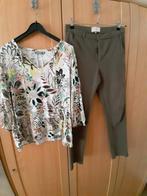 Set Geisha blouse met Freequent broek maat 40/42 groen wit, Kleding | Dames, Blouses en Tunieken, Maat 38/40 (M), Geisha, Verzenden