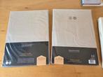 2 Excellent hoesonderlakens,luxe katoen satijn kwaliteit, Beige, Dekbedovertrek, Ophalen of Verzenden, Nieuw