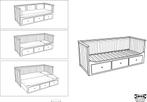 Ikea bedbank + matrassen, Huis en Inrichting, Slaapkamer | Slaapbanken, Ophalen, Wit, Tweepersoons, 140 cm