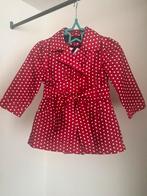 Jasje maat 80 (trenchcoat model) rood met witte stippen, Ophalen of Verzenden, Zo goed als nieuw, Meisje, Jasje