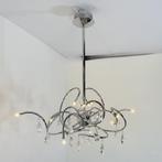 Plafondlamp chroom van Willemse verlichting, Huis en Inrichting, Lampen | Plafondlampen, Ophalen, Gebruikt, Glas, Vintage