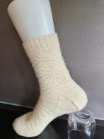 Handgebreide sokken in ajour patroon 70% scheerwol maat35/36, Ophalen of Verzenden, Nieuw, Overige kleuren, Sokken en Kniesokken