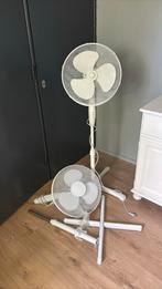 2 ventilators wit op voet 1 meter, Ophalen, Zo goed als nieuw, Statiefventilator
