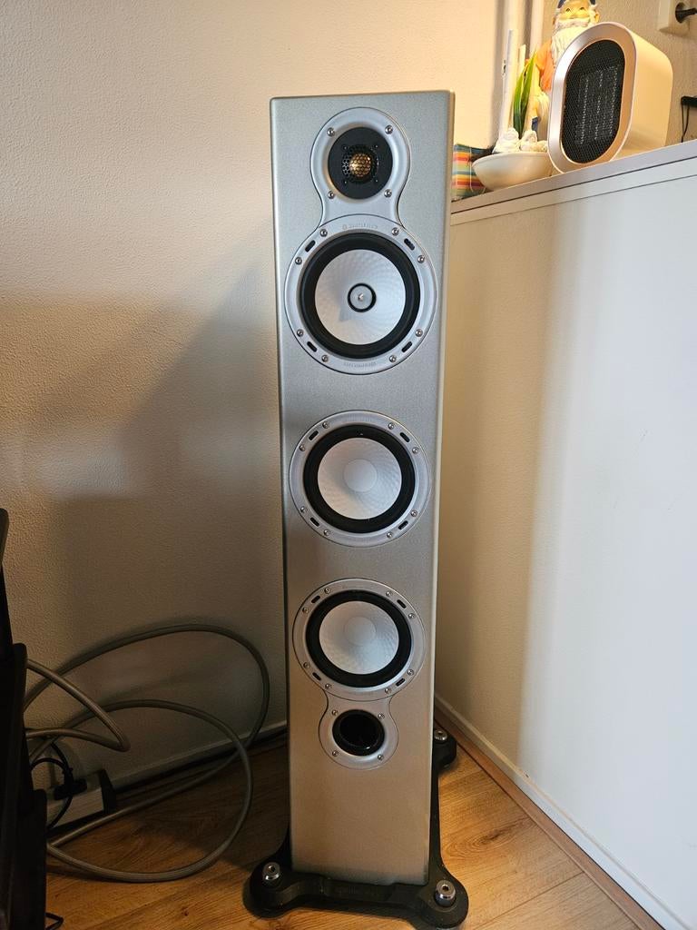 Monitor Audio Gold Signature GS60 Luidspreker, Zo goed als nieuw, 120 watt of meer, Front, Rear of Stereo speakers, Ophalen