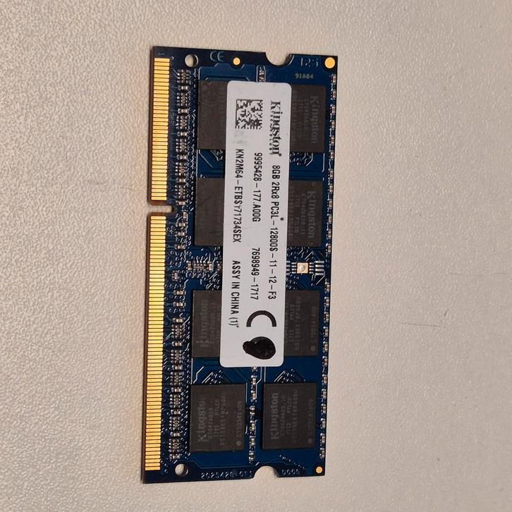 Kingston 8GB PC3L 12800s sodimm, Computers en Software, RAM geheugen, Gebruikt, Laptop, 8 GB, DDR3, Verzenden