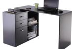 Mooie zwarte Bureau 2 standen, Huis en Inrichting, Bureaus, Ophalen, Zo goed als nieuw, Bureau