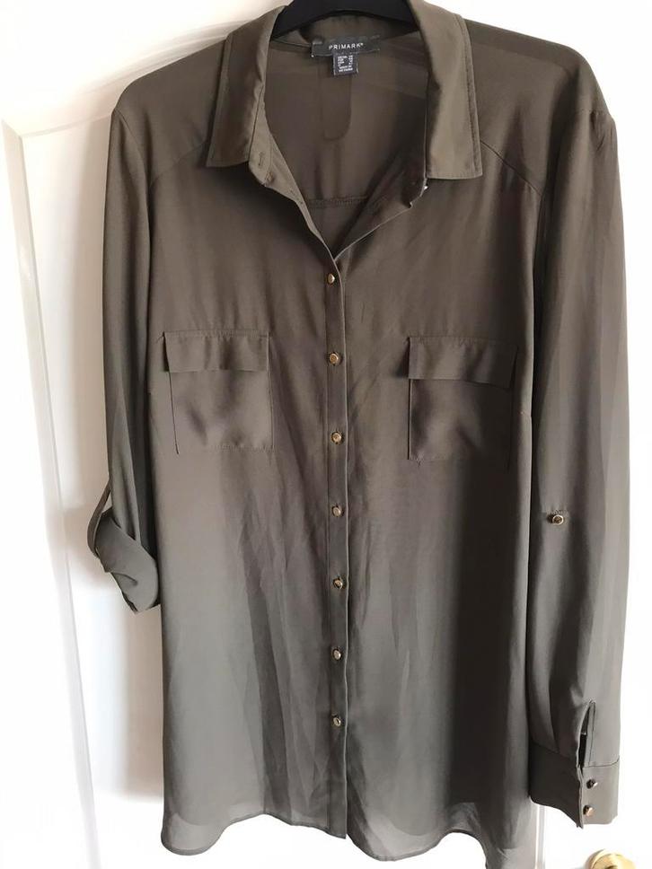 🛍️Mooie groene blouse mt48 licht doorschijnend, Kleding | Dames, Blouses en Tunieken, Zo goed als nieuw, Maat 46/48 (XL) of groter