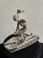 Zilver miniatuur beeldje Skiër, Ophalen of Verzenden, Zilver