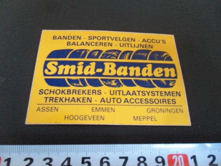 sticker smid banden assen emmen groningen hoogeveen meppel, Verzamelen, Stickers, Zo goed als nieuw, Ophalen