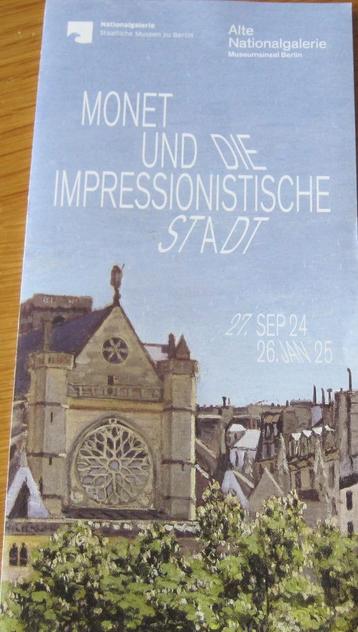 folder tentoonstelling Monet en de impressionistische stad beschikbaar voor biedingen