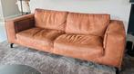 Moet weg! 3 zits bank cognac microleer, Ophalen, Gebruikt, Driepersoons, 75 tot 100 cm