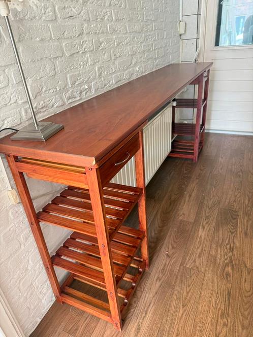 Kersenhouten dressoir / wijn rek / kast, Huis en Inrichting, Kasten | Dressoirs, Gebruikt, 150 tot 200 cm, 25 tot 50 cm, Met lade(s)