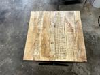 Salon tafel met metalen onderstel., Ophalen, Gebruikt, 50 tot 100 cm, 50 tot 100 cm