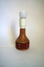 vintage tafellamp keramiek lichtbruin rood chamotte kerf, Overige materialen, Vintage, Ophalen of Verzenden, Zo goed als nieuw