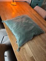 Madam Stoltz Fluwelen kussenhoes Aqua 50x50, Ophalen of Verzenden, Nieuw, Blauw, Vierkant